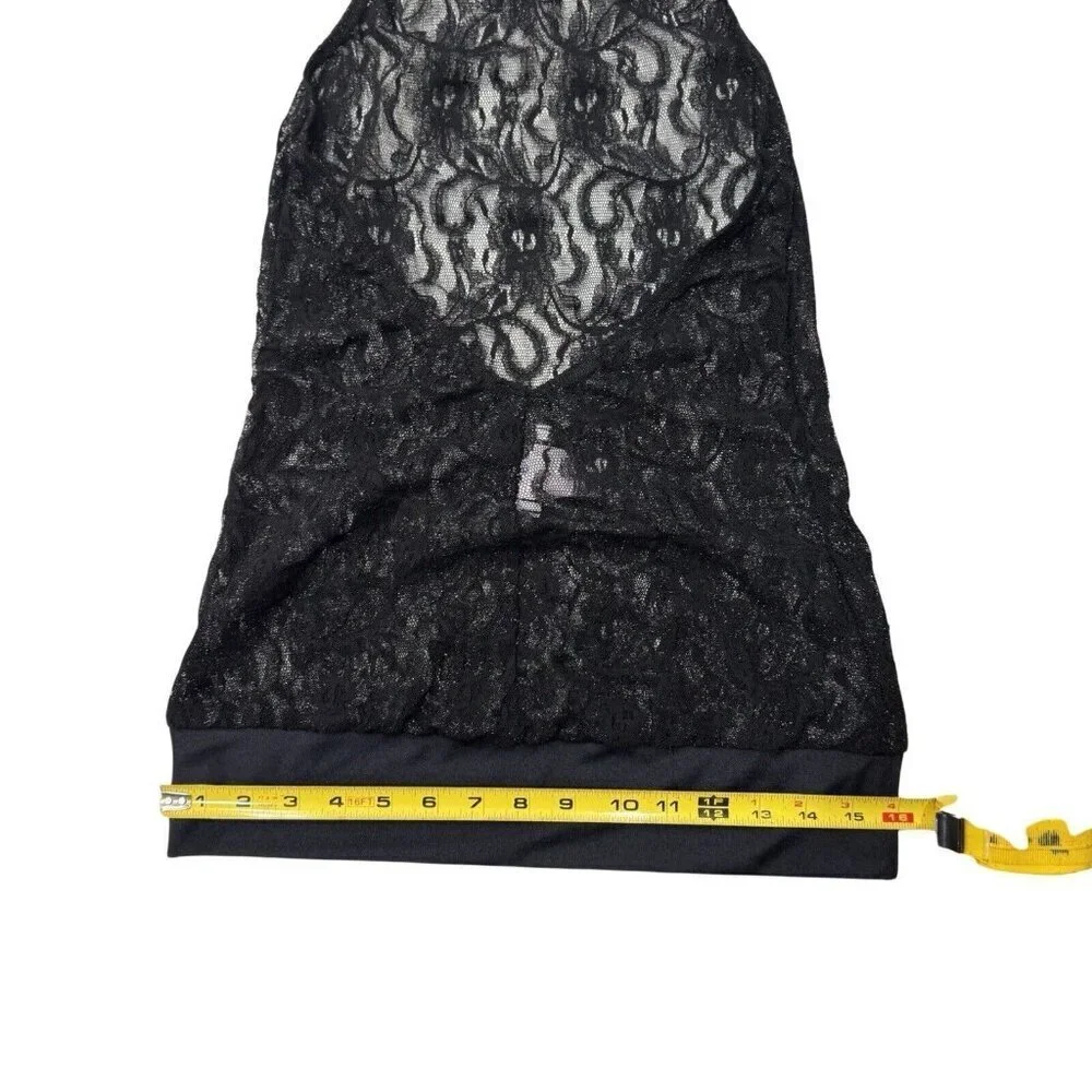 JUST FOR‎ KIX Girls Dance Costume Tunic Top Black Lace Sizes 12 & 14 Backless